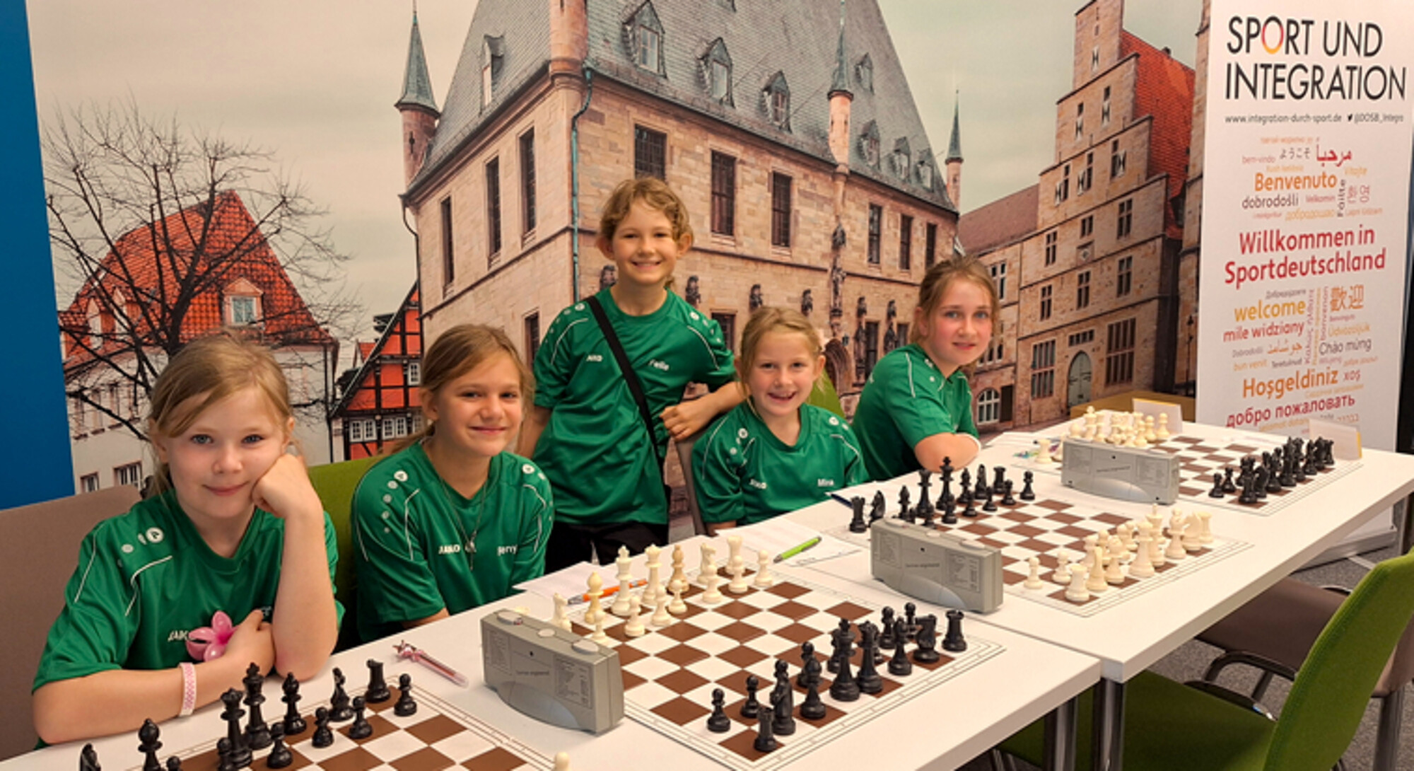 Das Mädchen-Team der Grundschule Kitzscher in Osnabrück (v.l.): Emma, Fenya, Felia, Mina, Luisa