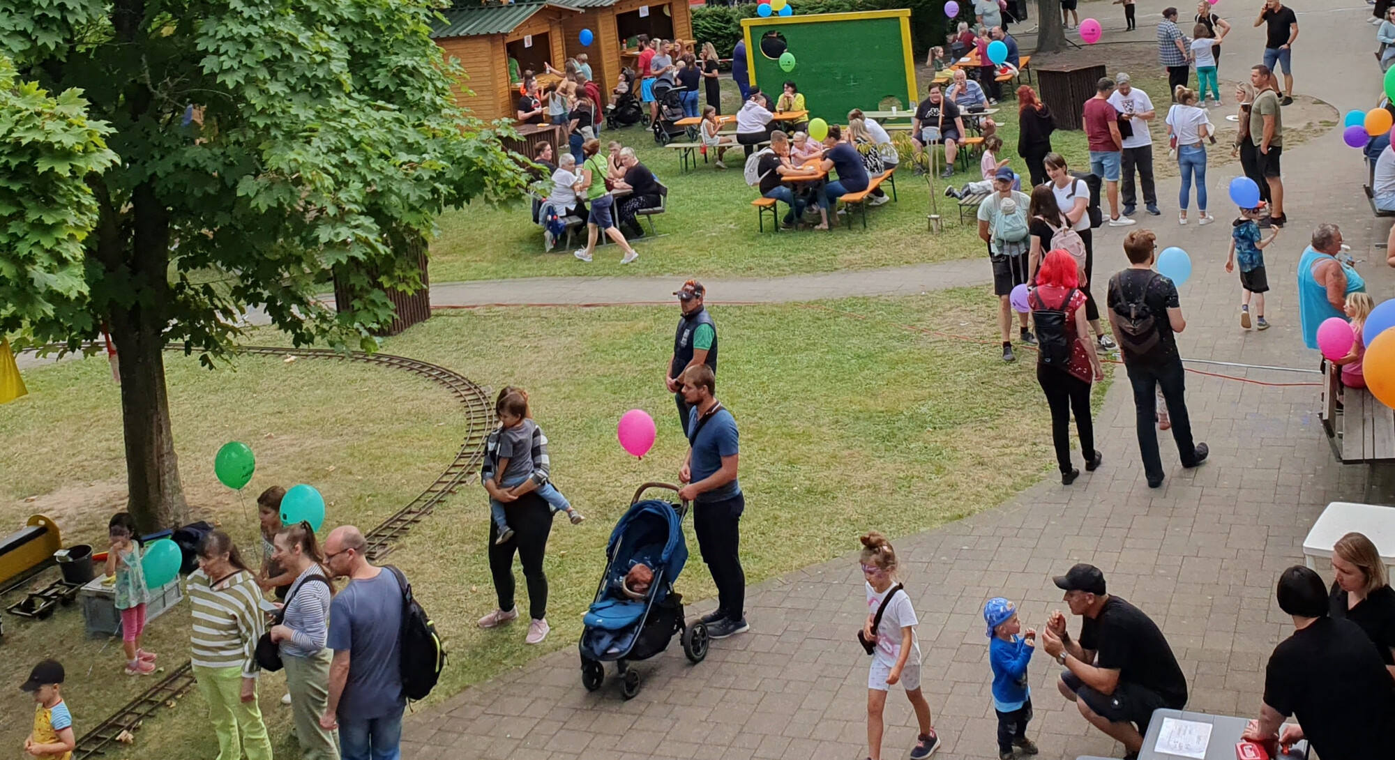 Ein Blick von oben auf das Geschehen