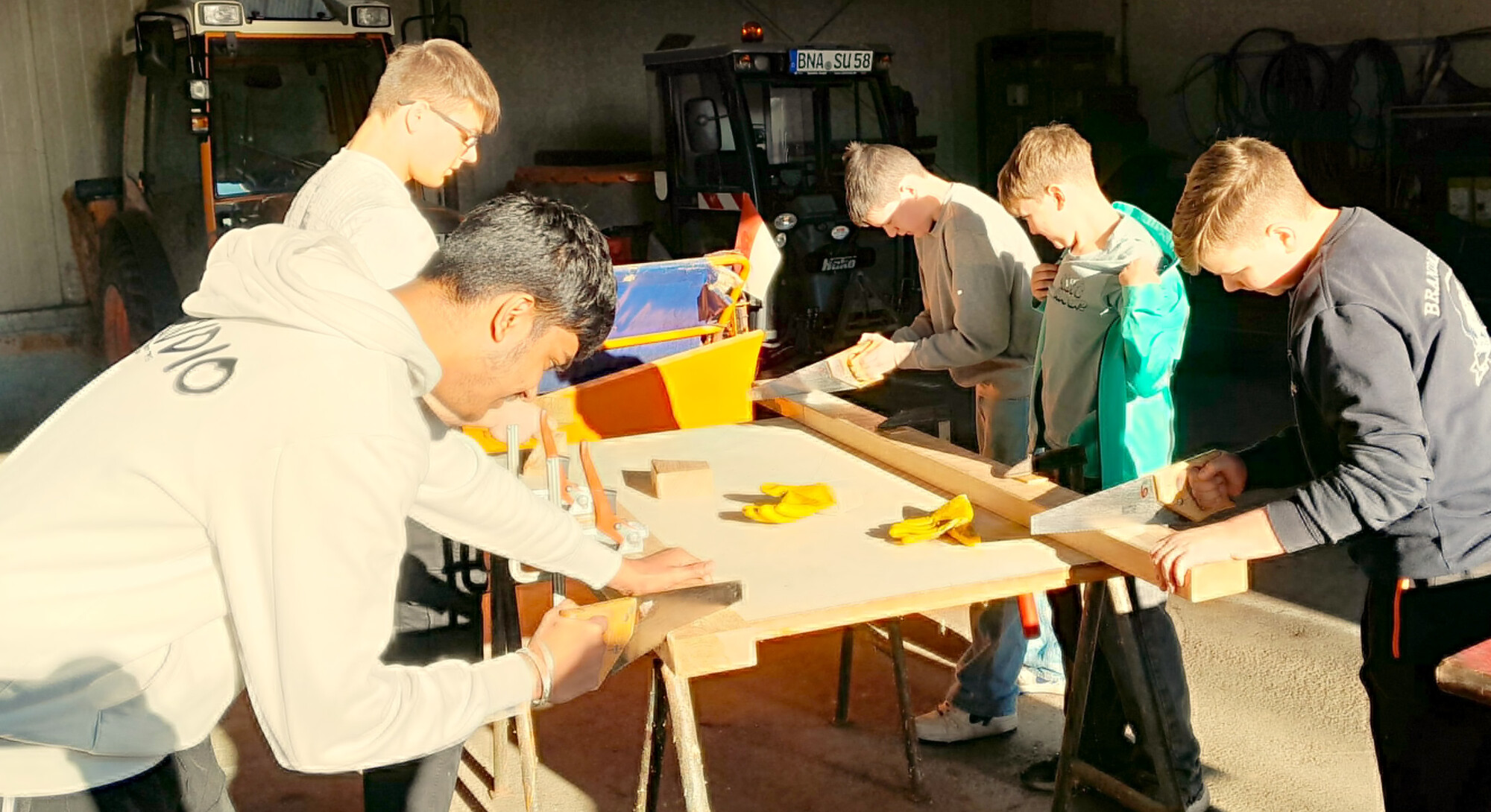 Werken im Bauhof &ndash; B&auml;nkebau f&uuml;r den Schulhof